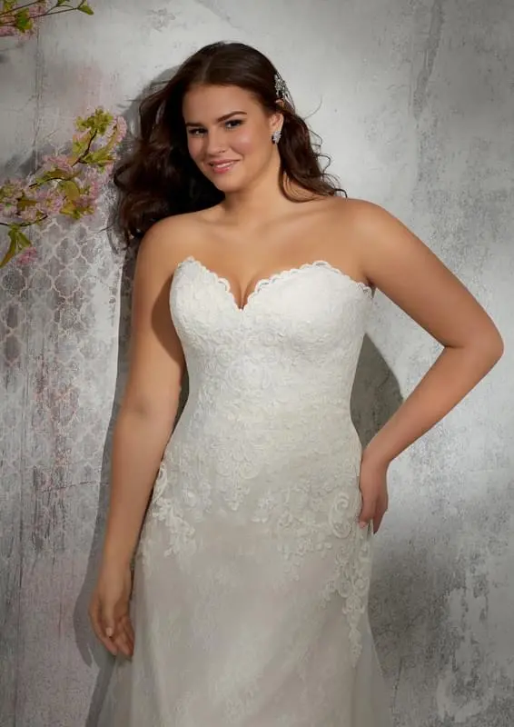 Morilee plus size sellő menyasszonyi ruha