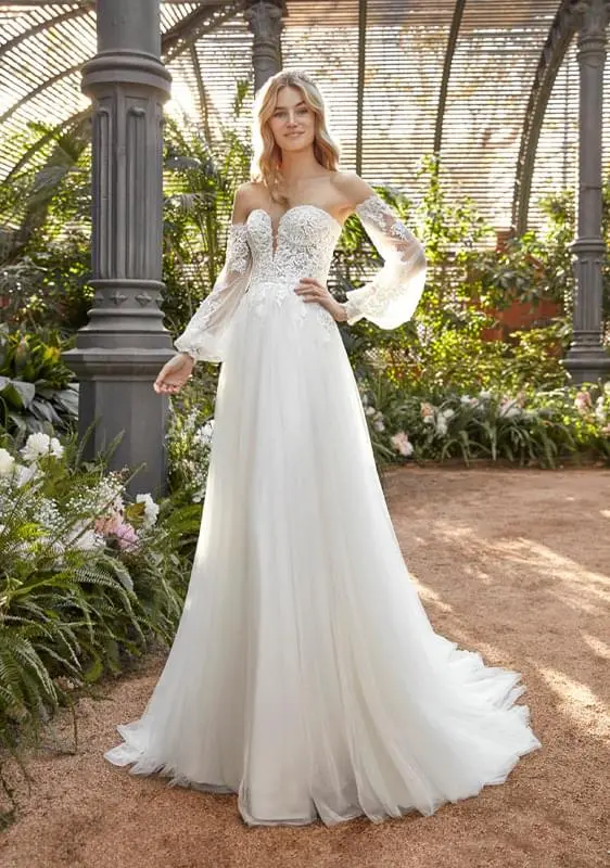 La Sposa kis A-vonalú menyasszonyi ruha